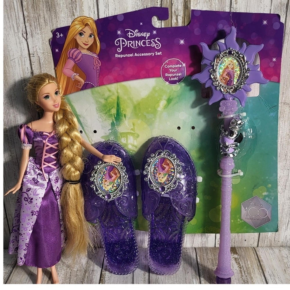 Disney Princess Rapunzel Doll Accessory Set Shoes Wand Toy NEW - Picture 5 of 6